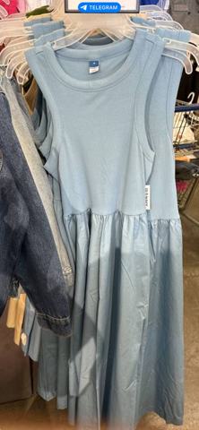 Old Navy · Голубое платье-майка миди