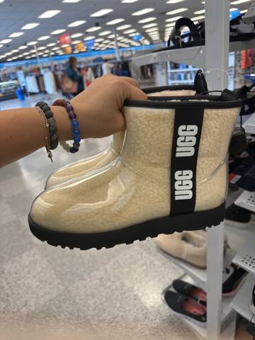 UGG · Прозрачные ботинки с мехом шерпа