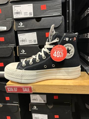 Converse · Чёрные высокие кеды на платформе