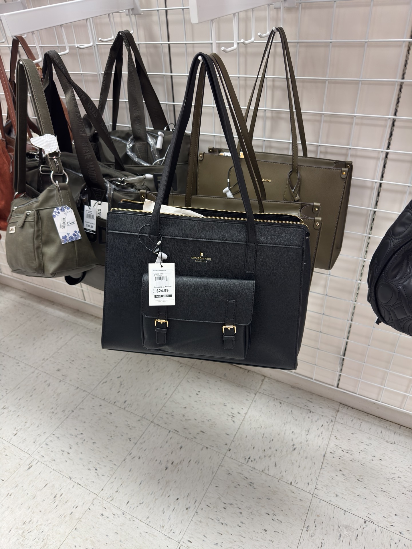 London Fog Black Satchel 