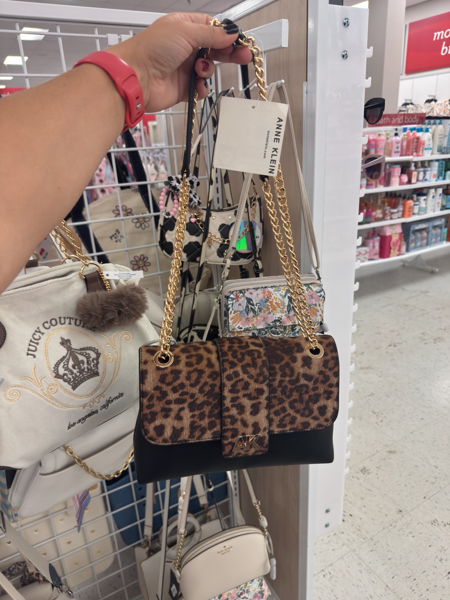Anne Klein Leopard Fur Bag