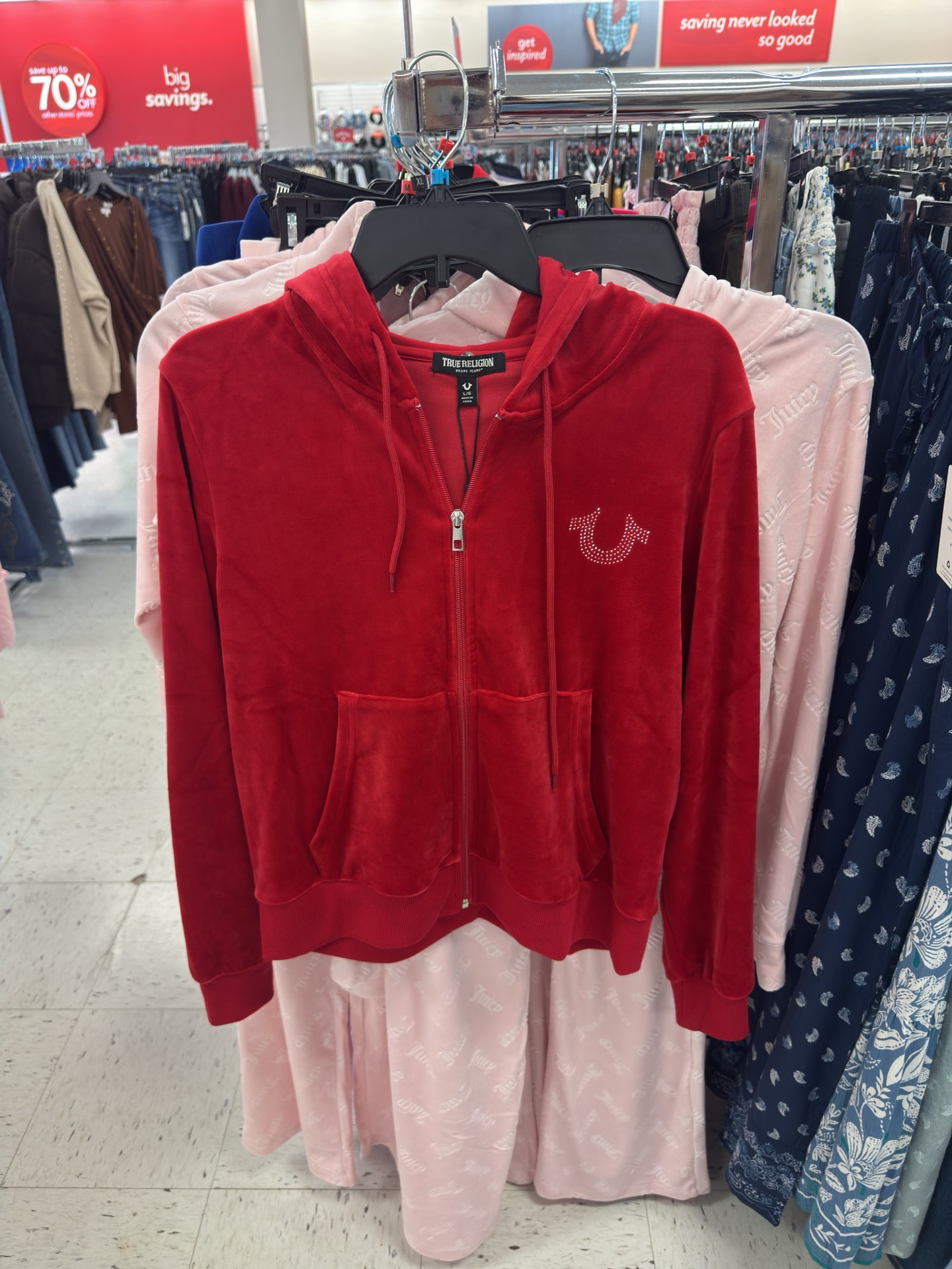 True Religion Вельветовая Худи со стразами 