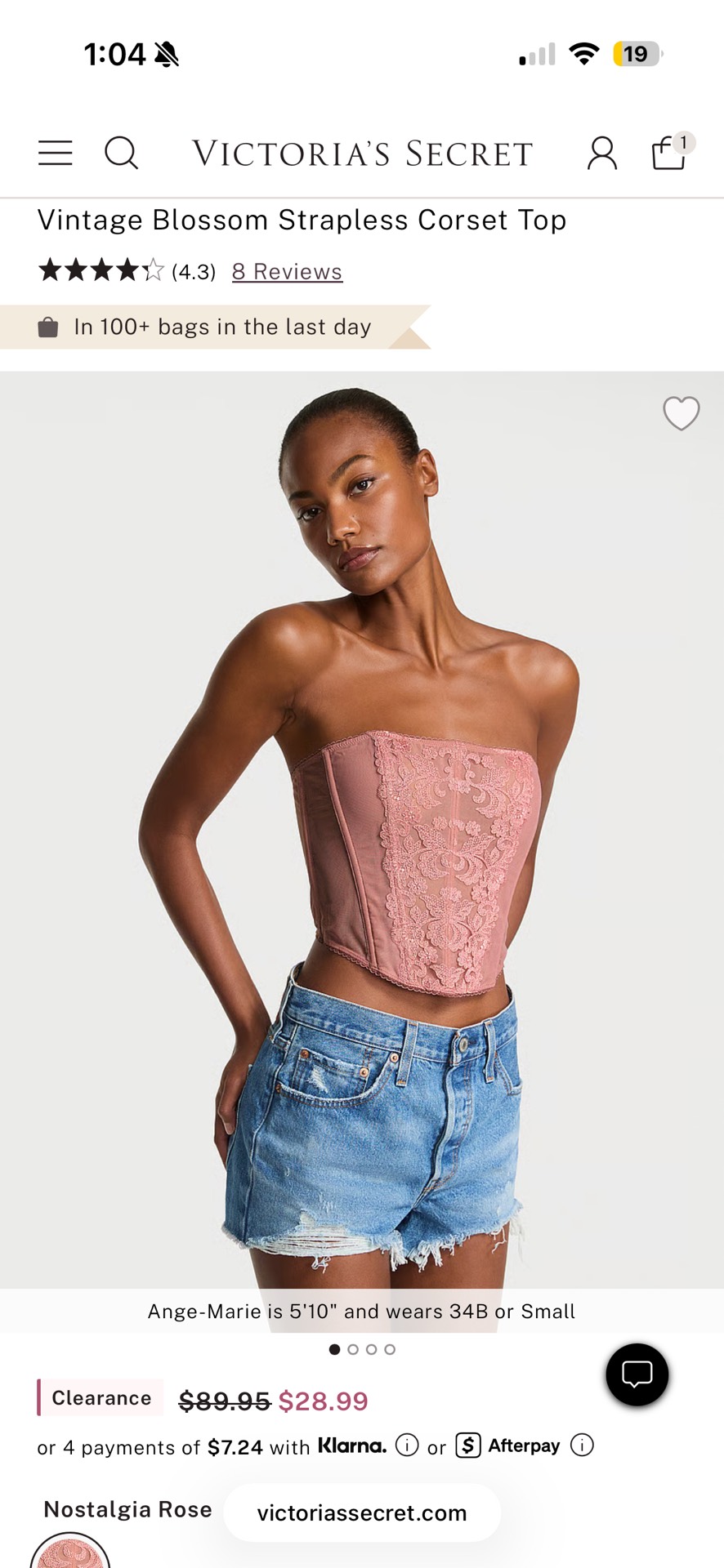 Vintage Blossom Strapless Corset Top