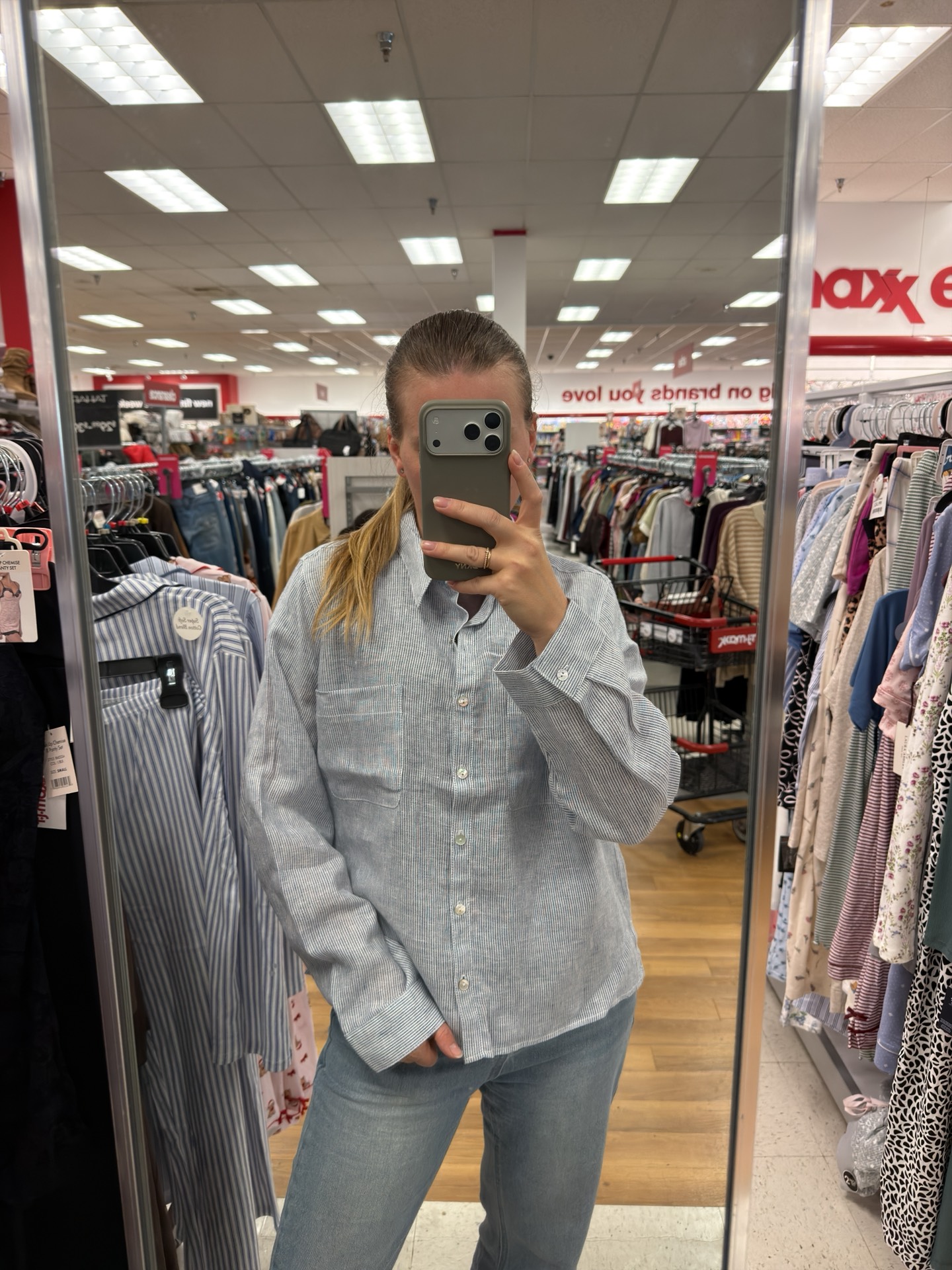 Льняная рубашка Tahari · TJ Maxx
