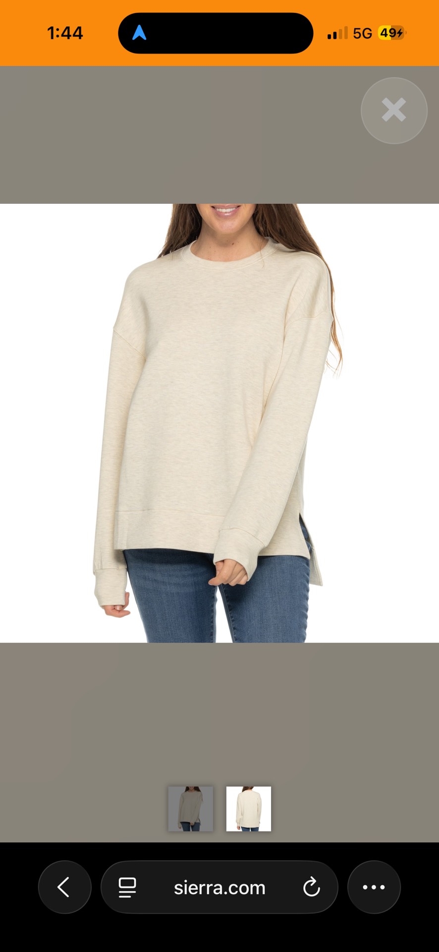 Spanx Brushed Crew Neck Shirt - Long Sleeve